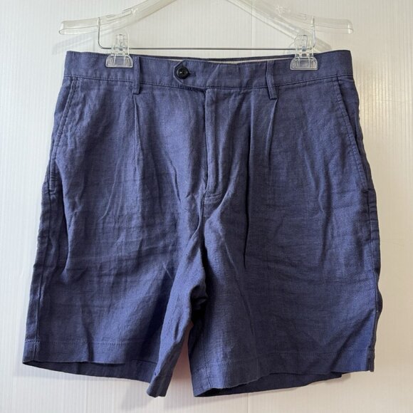 Banana Republic Other - Banana Republic Shorts Mens 32 Blue 7 Inch Short 100% Linen Casual Chino